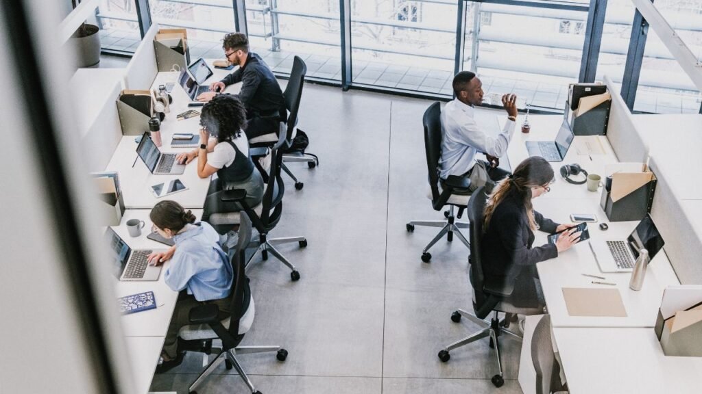 Team working in office