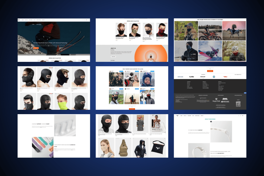 naroomask Website Project showcasing screenshot college of the website project we did for Naroomask.